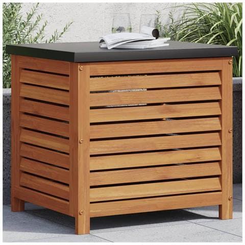 Contenitore Da Giardino 60x50x55 Cm In Legno Massello Di Acacia - Foto 1