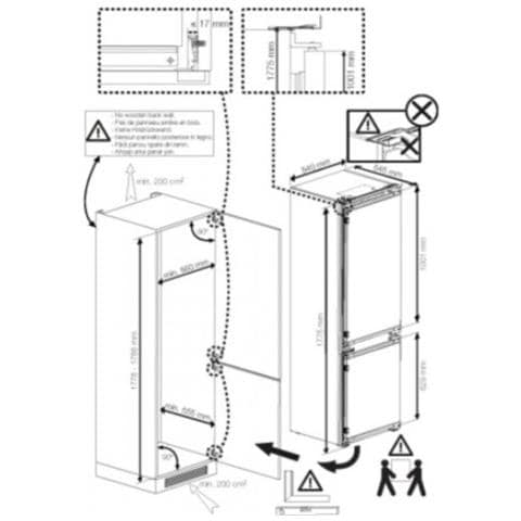 Frigorifero Combinato da Incasso BCSA285K4SNLH Classe E Capacità Netta 271 Litri - Foto 5