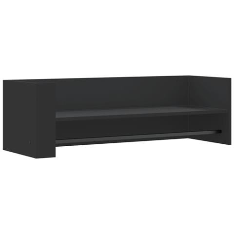 Scaffale A Parete Nero 100x35x30,5 Cm In Legno Multistrato - Foto 2