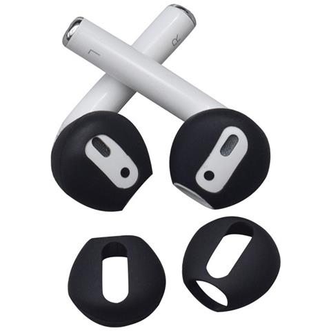 Copri Auricolari In Silicone Per Airpods 1/2 Generazione Black - Foto 4