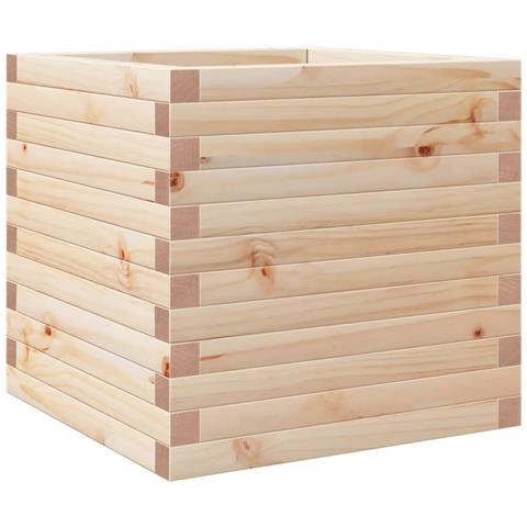 Fioriera Da Giardino 50x50x46 Cm In Legno Massello Di Pino - Foto 2