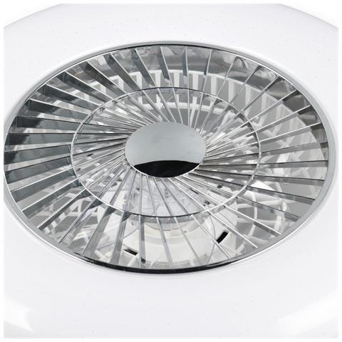 Plafoniera Lampadario Led Effetto Stellato 40w Con Termoventilatore Integrato Aria Calda E Fredda Visby - Foto 5