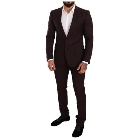 Abito Slim Fit Martini In Lana Bordeaux - It44 - Xs - Foto 5