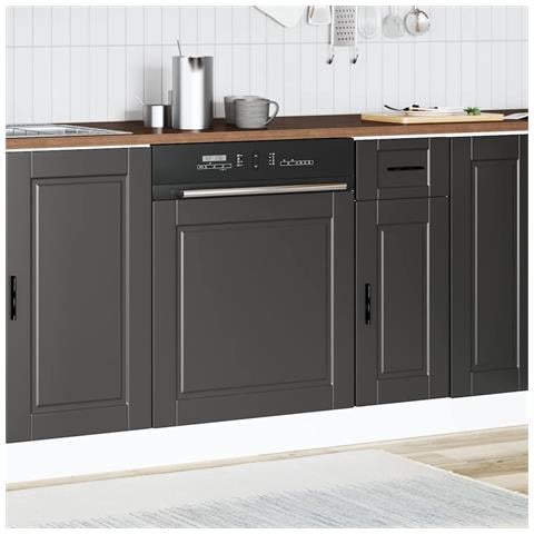 Pannello Lavastoviglie Porto Nero 60x1,5x67 Cm In Truciolato - Foto 3