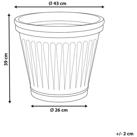 Vaso Per Piante Maize 43 Cm Beige Chiaro - Foto 6
