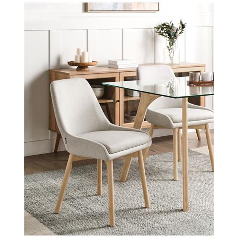 Set Di 2 Sedie Da Pranzo Melfort Grigio Chiaro - Foto 1