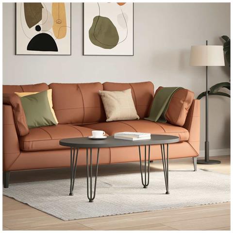 Gambe Tavolo A Forcina 4 Pz Antracite 42 Cm Acciaio Massiccio - Foto 3