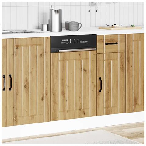 Pannello Lavastoviglie Rovere Artigianale Legno Multistrato - Foto 3