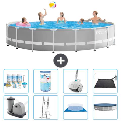 Piscina Fuori Terra - In Giro - 549x122 Cm - Grigio - Include Accessori Coordinati A2329 - Foto 1