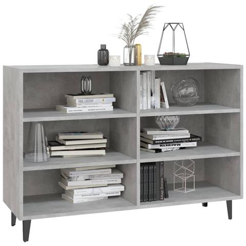 Lusso Casadino -  Credenza Grigio Cemento 103,5x35x70 Cm In Legno Multistrato - Foto 2