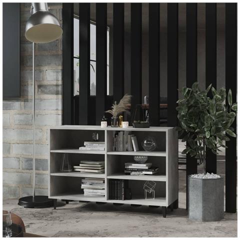 Lusso Casadino -  Credenza Grigio Cemento 103,5x35x70 Cm In Legno Multistrato - Foto 7