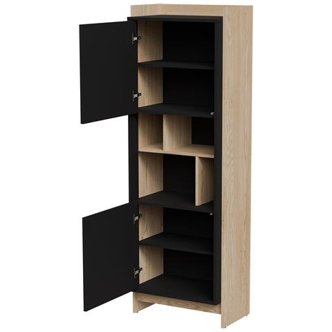 Vetrina PORTO 59x38x180 rovere /nero - Foto 4