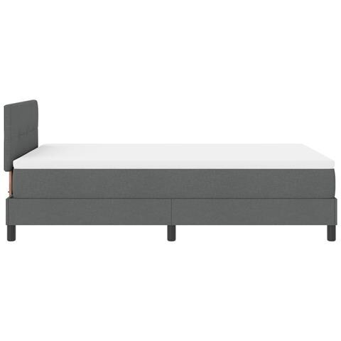 Letto a Rete con Materasso Grigio Scuro 120x190 cm Tessuto - Foto 9