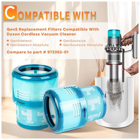 Sostituzione Del Filtro (confezione Da 2) Per Dyson G5 - Pulizia Potenziata - Foto 2