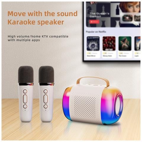Altoparlante Bluetooth Per Karaoke All-in-one Con Microfono Singolo Y5 - Foto 6