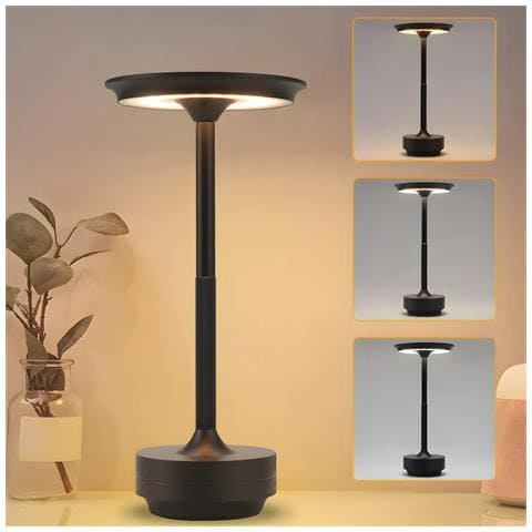 Lampada Da Tavolo A Led, Lampada Da Comodino Senza Fili, Dimmerabile Al Tocco, Davanzale, Soggiorno - Foto 2