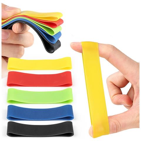 Set Di 5 Fasce Di Resistenza In Lattice - Fasce Per Esercizi Per Dita, Piedi E Mani - Foto 4