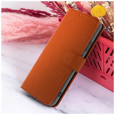 Custodia A Portafoglio Per Samsung S10 Con Supporto E Linguetta Magnetica, Marrone - Foto 2