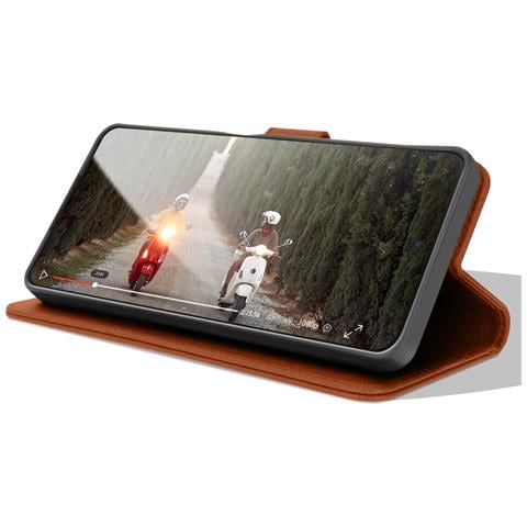 Custodia A Portafoglio Per Samsung S10 Con Supporto E Linguetta Magnetica, Marrone - Foto 5