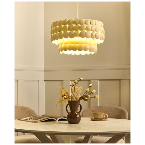 Lampadario Kotmale Guscio Di Cocco Beige Chiaro - Foto 1