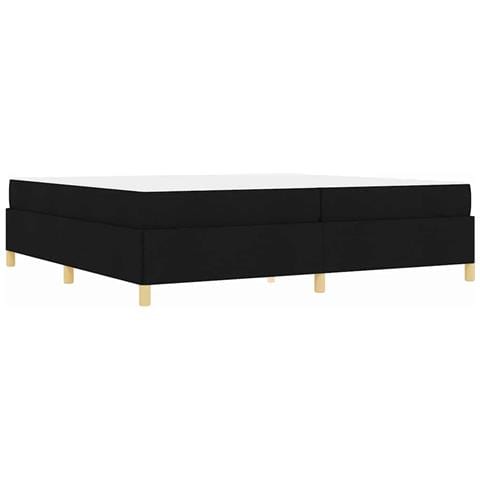Letto a molle Nero e Bianco e Nero 200 x 200 cm Tessuto - Foto 9