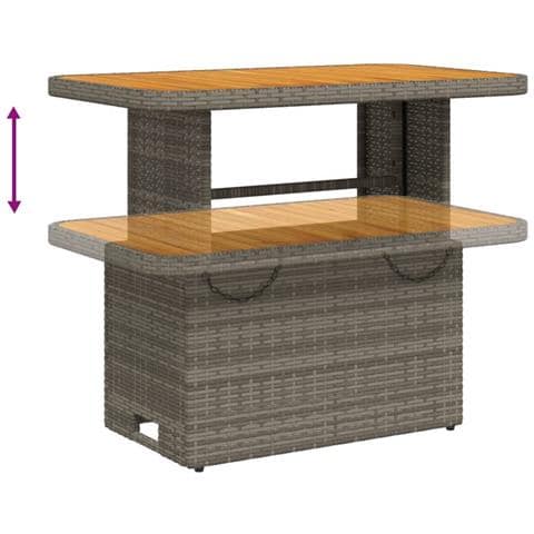 Set Divani da Giardino 5 pz con Cuscini in Polyrattan Grigio - Foto 9