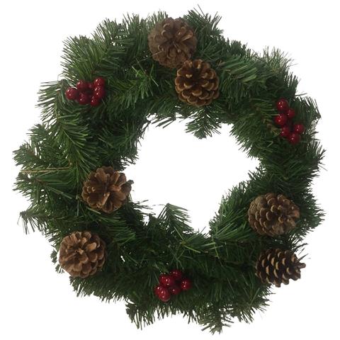 Decoración De Navidad Ddetr, Adorno Navideño, Ornamento De Navidad, Decoración Festiva, Made In Italy, 35x35 H3 Cm, Verde Y Rojo - Foto 2