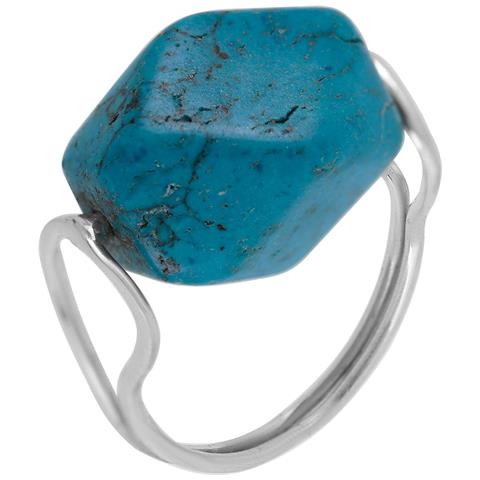 Anello In Argento Sterling ""fix Turquoise"" Turchese Naturale - Foto 1