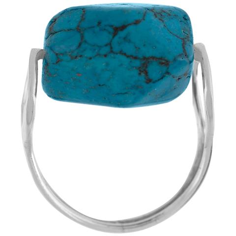 Anello In Argento Sterling ""fix Turquoise"" Turchese Naturale - Foto 2