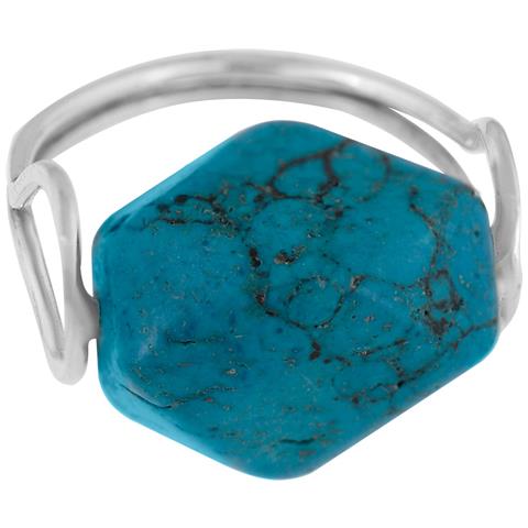 Anello In Argento Sterling ""fix Turquoise"" Turchese Naturale - Foto 4