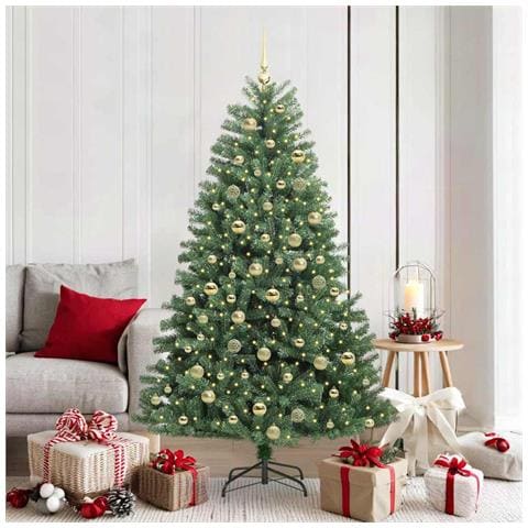 Albero di Natale Artificiale con Rami Pieghevoli Verde 180 cm - Foto 2