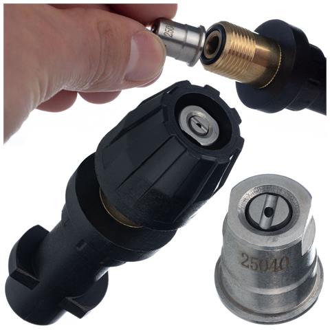 Lancia Mini Con Ugello Piatto Compatibile Con Idropulitrici Kärcher K2-k7 - Pressione Max 160 Bar, Lunghezza 10 Cm, Attacco Bayonet - Foto 1