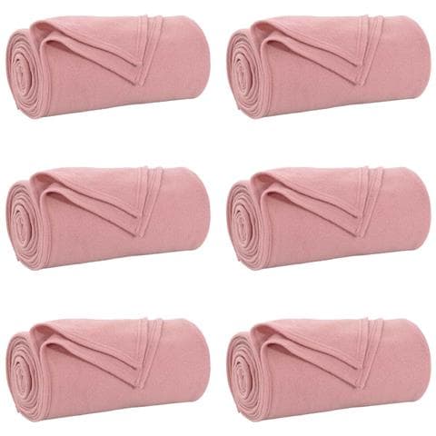 Coperte da Pile 6 pcs Rosa 200 x 150 cm Panno - Foto 1