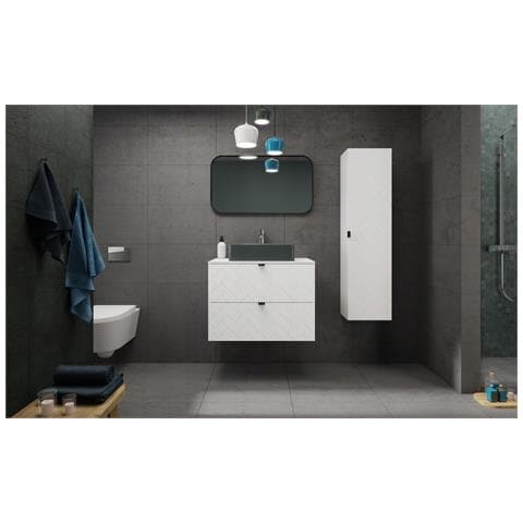 | Mobiletto 140 cm - Blanc Mat - Mobili da bagno - Mobili da bagno - Sottolavabo - Piano d'appoggio - Libreria bianca - Foto 9