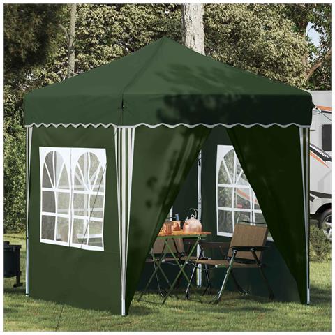 Tenda per feste a pop-up 195 x 195 x 245 cm Verde - Foto 2