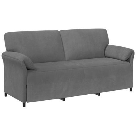Divano 3-Persone Grigio Scuro 198 x 83 x 95 cm Velluto - Foto 1