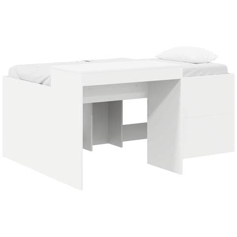 Letto alto per bambini con scrivania Bianco - Foto 1