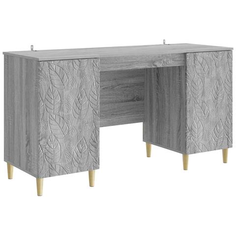 Scrivania Sonoma grigio Legno ingegnerizzato 142,5 x 50 x 75 cm - Foto 1