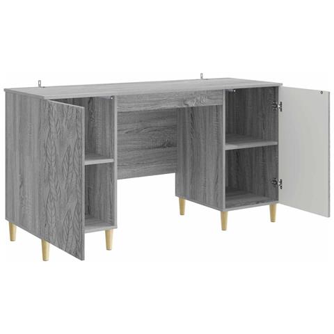 Scrivania Sonoma grigio Legno ingegnerizzato 142,5 x 50 x 75 cm - Foto 2