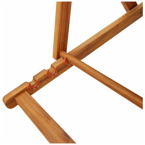 Sedia pieghevole con braccioli in legno di acacia blu e Textilene - Foto 9