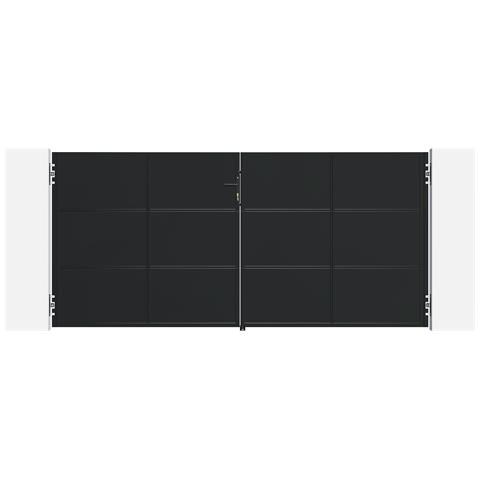 Cancello NALI in acciaio nero opaco, altezza 160 cm, 3,5 m. - Foto 2