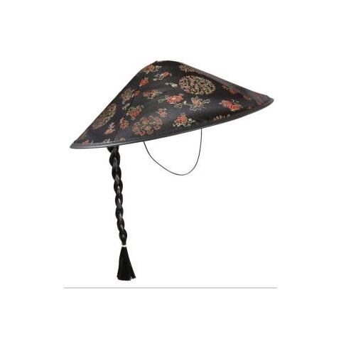 CAPPELLO CINESE CON TRECCIA in raso - Foto 1