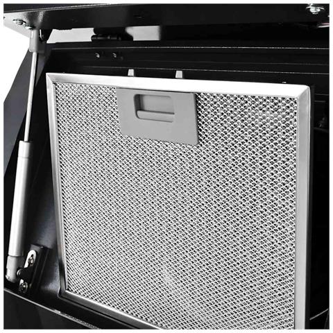 Cappa Aspirante A Muro Acciaio Inox 756 M³ / h 90 Cm Nera - Foto 2