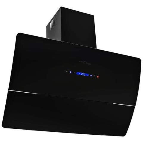 Cappa Aspirante A Muro Acciaio Inox 756 M³ / h 90 Cm Nera - Foto 1