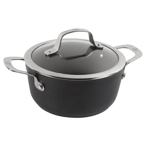 Casseruola Alta In Alluminio Antiaderente Per Induzione Con Maniglie E Coperchio Linea Alba, Diam. 20cm - Foto 1