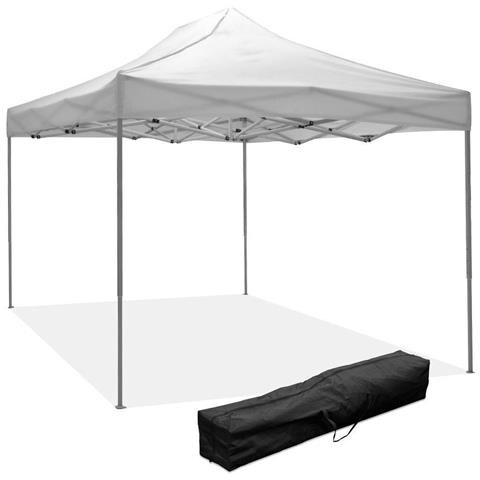 Gazebo Richiudibile 2.9x4.3 M Pieghevole Telo Bianco Pvc 100% Impermeabile 9011 - Foto 2