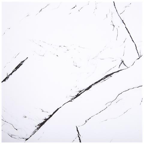 Tavolo Da Pranzo 150 X 80 Cm Effetto Marmo Bianco Ed Oro Molden - Foto 15