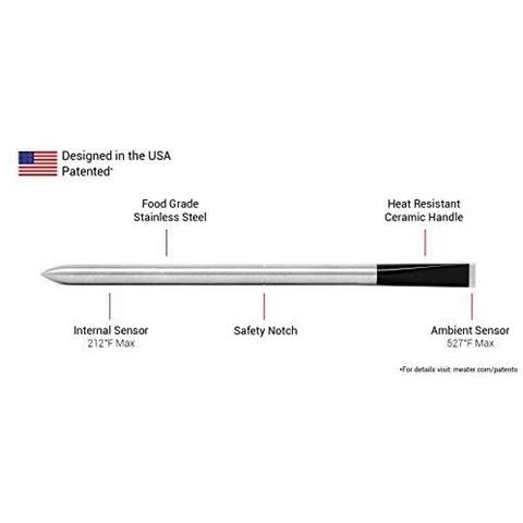 Nuovo Meater 50 Metro Lungo Raggio Smart Wireless Termometro Di Carne Per Il Grill Cucina Bbq Smoker Rosticceria Con Bluetooth E Wifi Digital Connettivit - Foto 2