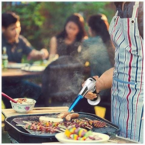 Torcia Per Saldature Cucina Torcia Per Saldature Con Blocco Di Sicurezza E Fiamma Registrabile Per La Cucina Barbecue Cottura Brle Creme Diy Saldatura (butano Non Inclusa) - Foto 4
