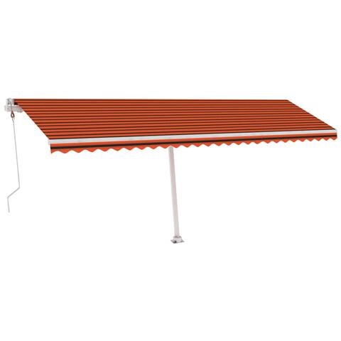 VidaXL Ombrellone Da Giardino Con Manovella – Tenda Da Sole Inclinabile, Palo In Acciaio Ø38mm, 6 Stecche, Copertura UV